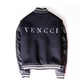 VENCCI "001/001"- Cashmere-Blend Wool Jacket with Lambskin Sleeves