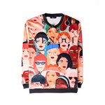 VENCCI SEAMLESS FACES SWEATER - VENCCI OFFICIAL