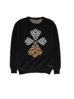 VENCCI BAROQUE CROSS SWEATER - VENCCI OFFICIAL