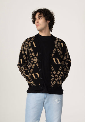 VENCCI VV Cardigan Signature Monogram