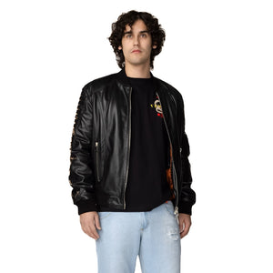 VENCCI 100% Lambskin Bomber Jacket