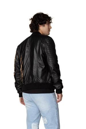 VENCCI 100% Lambskin Bomber Jacket