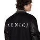 VENCCI "001/001"- Cashmere-Blend Wool Jacket with Lambskin Sleeves