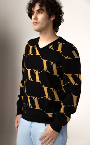 VENCCI VV Houndstooth Sweater