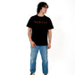 PREMIUM BLACK T-SHIRT WITH VIVID ORANGE EMBROIDERY
