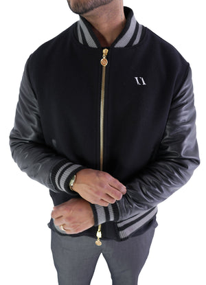 VENCCI CASHMERE VARSITY JACKET