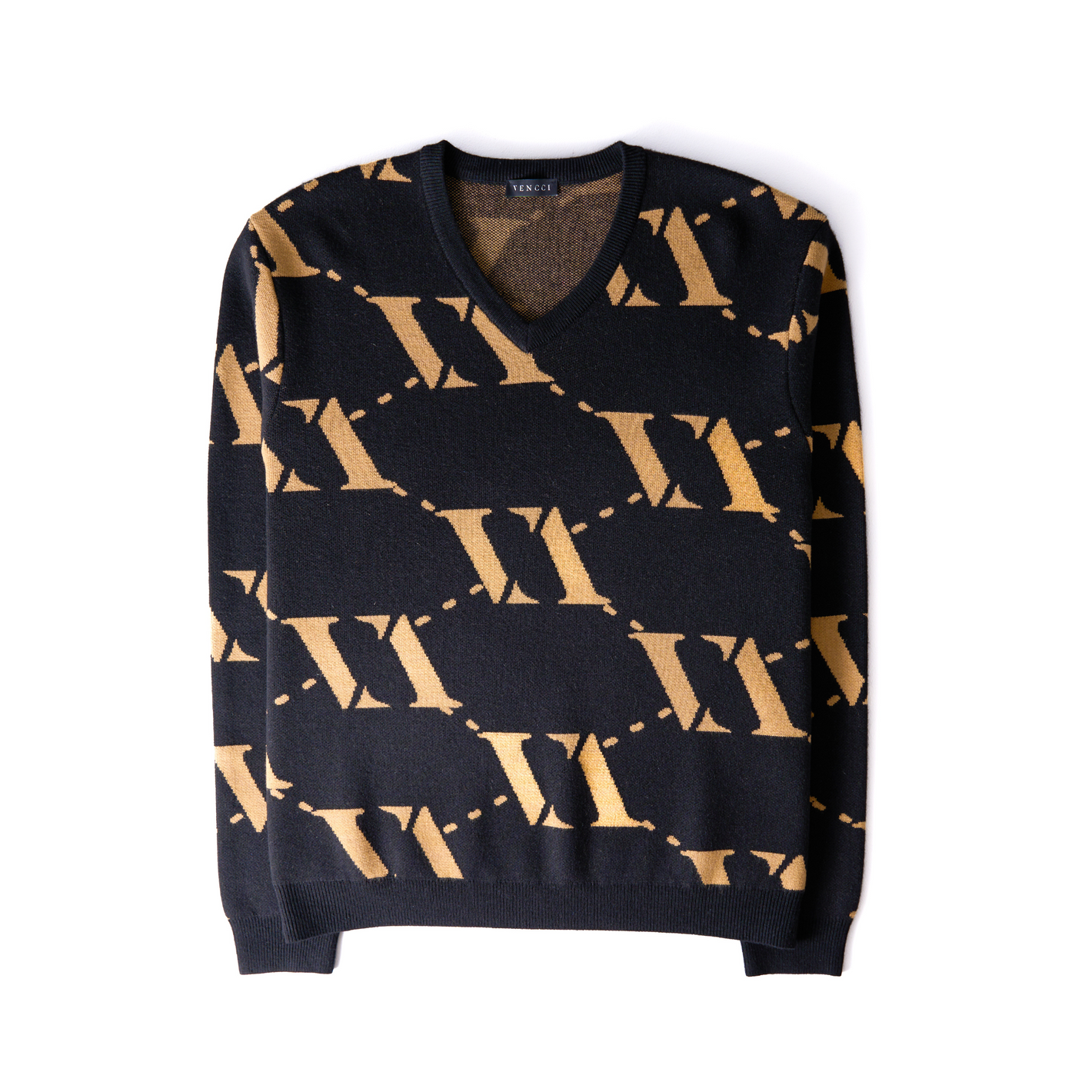 VENCCI VV Houndstooth Sweater