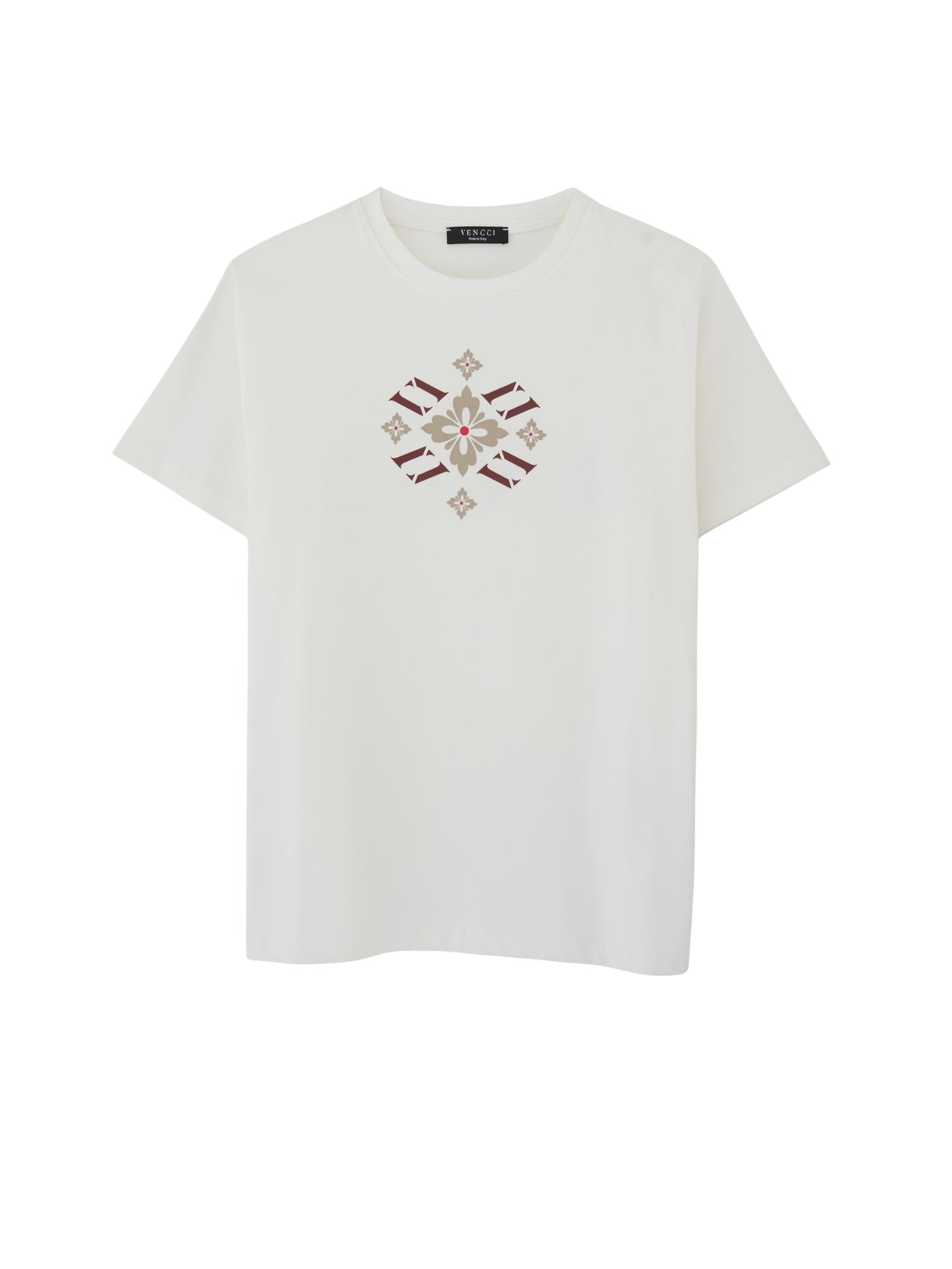 VENCCI FLORAL VV MONOGRAM TEE - VENCCI OFFICIAL